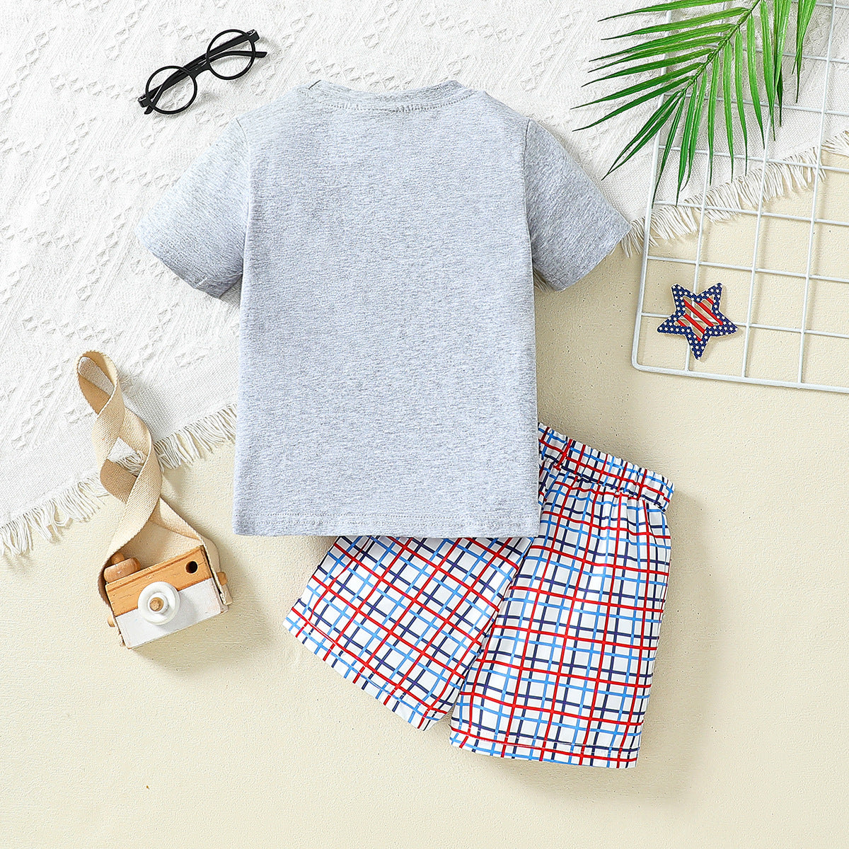 Toddler 4th Of July Tshirt and Shorts USA Summer Patriotic 2PCS Set