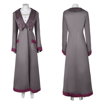 Women Elphaba Grey Outfit Coat and Slip Dress Set Halloween Party Outfits