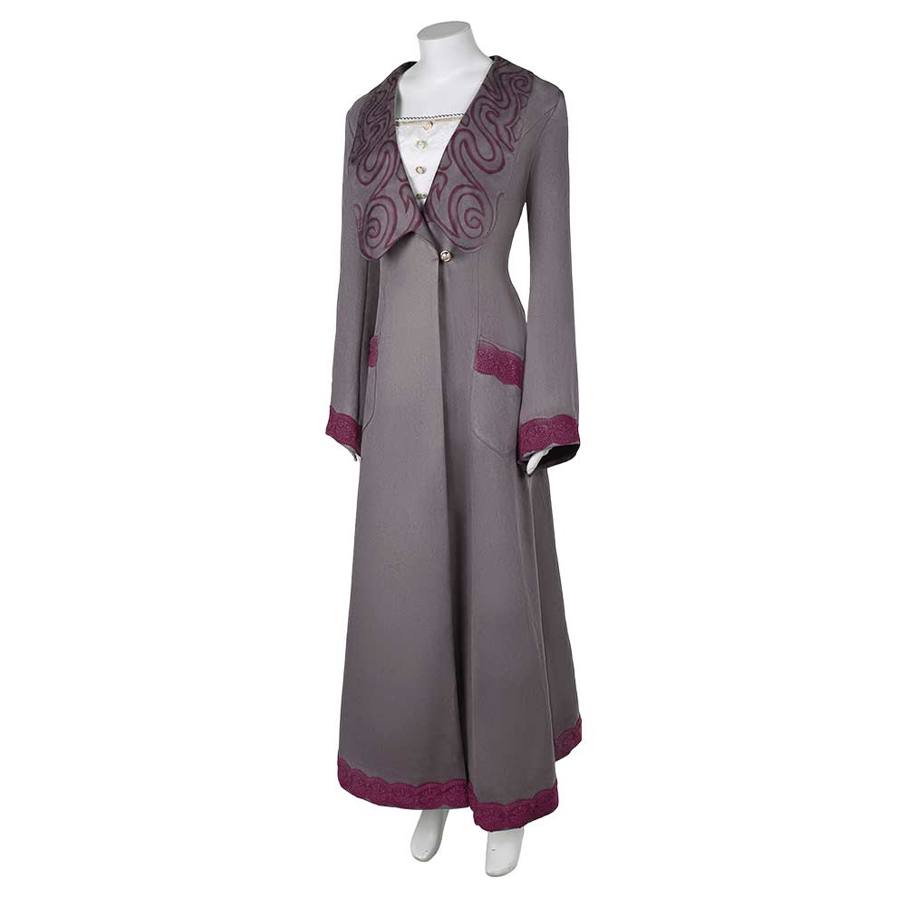Women Elphaba Grey Outfit Coat and Slip Dress Set Halloween Party Outfits