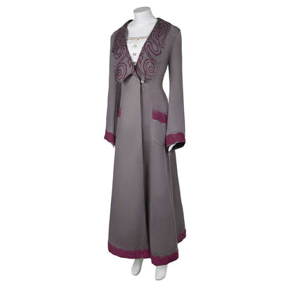 Women Elphaba Grey Outfit Coat and Slip Dress Set Halloween Party Outfits