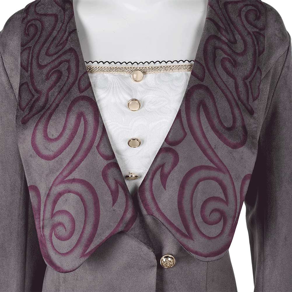 Women Elphaba Grey Outfit Coat and Slip Dress Set Halloween Party Outfits