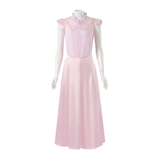 Glinda Pink Dress Women Witch Cosplay Costume Set