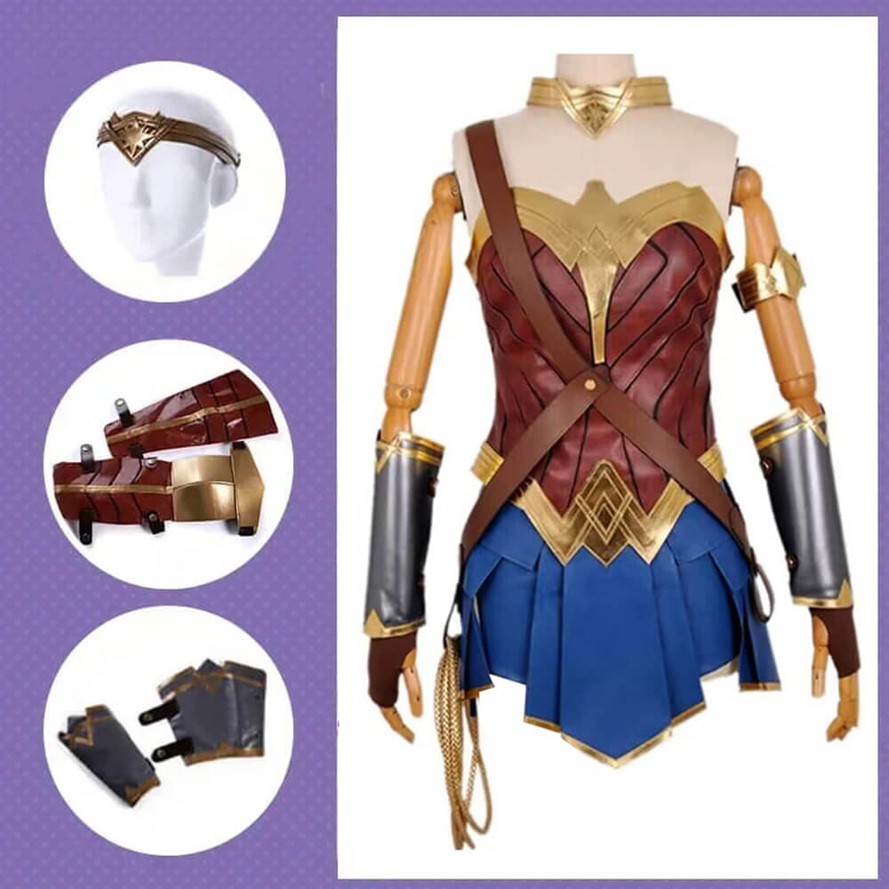 Deluxe Wonder Woman Costume Diana Prince Outfits Superhero Complete Cosplay Costume