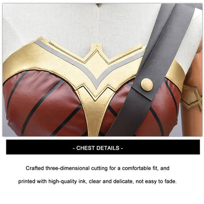 Deluxe Wonder Woman Costume Diana Prince Outfits Superhero Complete Cosplay Costume