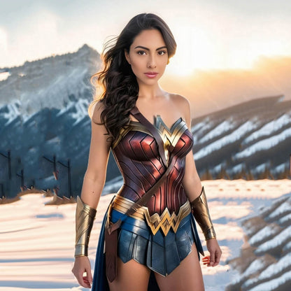 Deluxe Wonder Woman Costume Diana Prince Outfits Superhero Complete Cosplay Costume