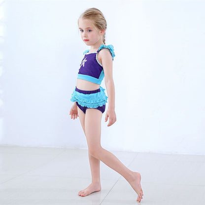 Kids Beach Vacation Swimwear Mermaid Bikini Tops and Bottoms Swim Pool Swimsuits