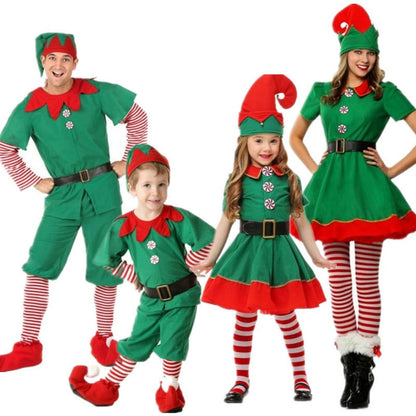 Sunbaby Family Christmas Elf Costume Holiday Elf Matching Outfit