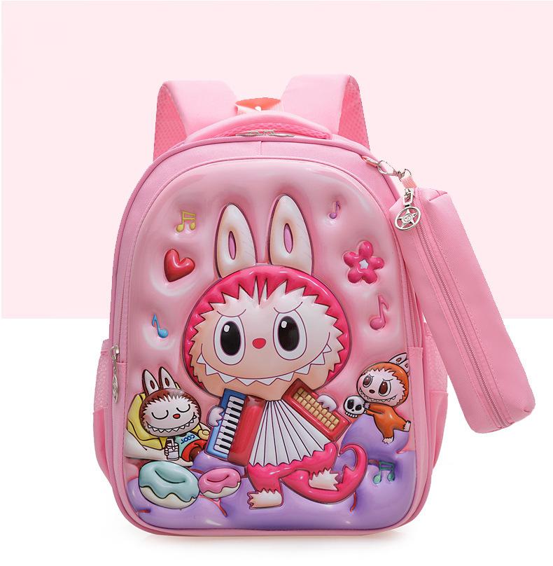 Kids Labubu School Backpack The Monster Shoulder Bag for Boys and Girls