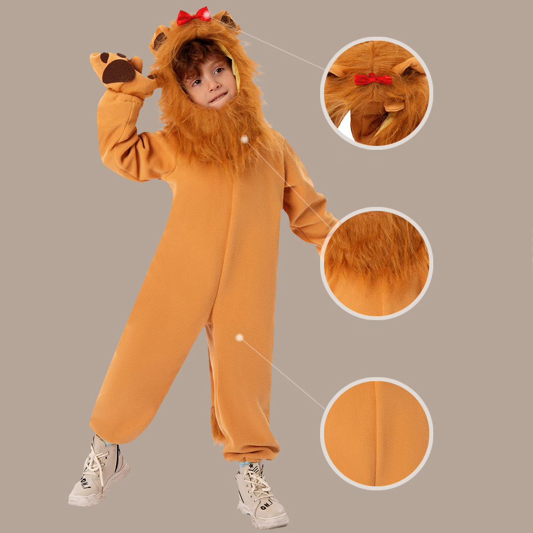 Kids Lion Costume Party Halloween Cosplay Cowardly Lion Outfit