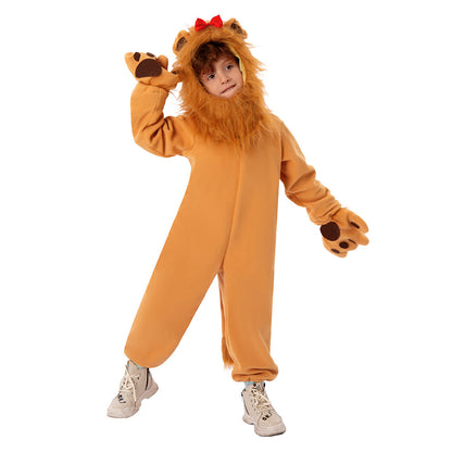 Kids Lion Costume Party Halloween Cosplay Cowardly Lion Outfit