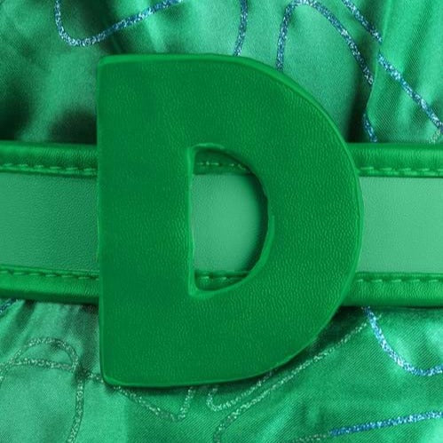 Green Disgust Dress with Matching Leggings and Scarf Adult Sleeveless High Waist Disgust Costume Set