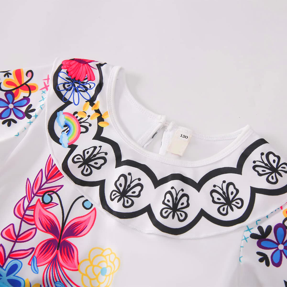 Light-up Mirabel Costume Girls Party Birthday Dress Up Outfit with Bag and Hairband