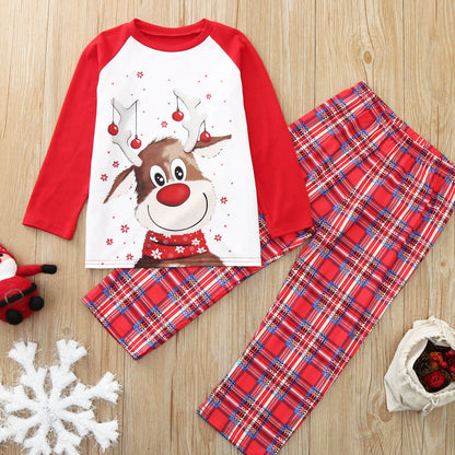 Family Christmas Pajamas for Whole Members Santa's Deer Sleepwear Pjs Set
