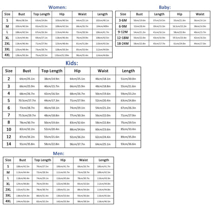 Family Christmas Pajamas for Whole Members Santa's Deer Sleepwear Pjs Set