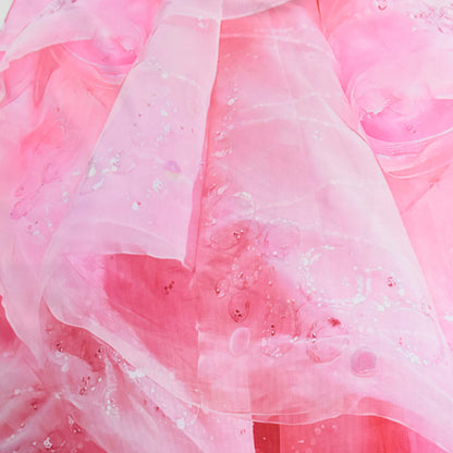 Kids Glinda Dress Pink Flying Sleeves Girls Daily Cosplay Costume