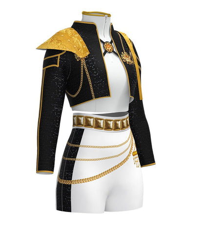 Black Kpop Rumi Costumes for Halloween Party Dress Up