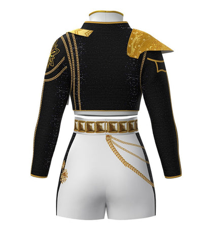 Black Kpop Rumi Costumes for Halloween Party Dress Up