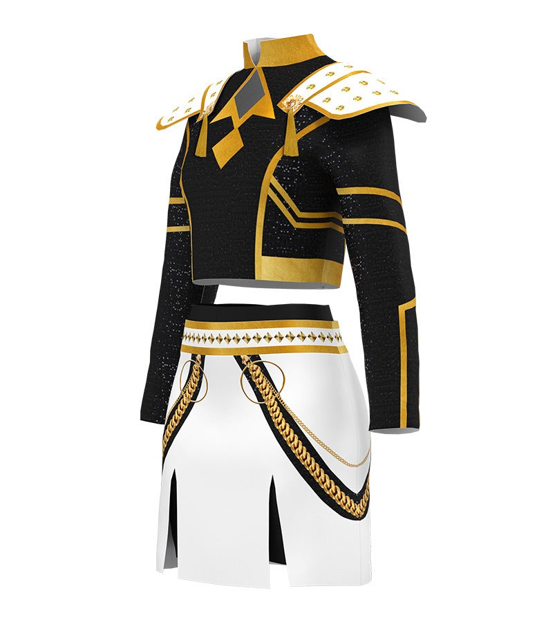 Black Zoey Costume Golden Stage Performance Oufit For Party Cosplay and Halloween Cosplay