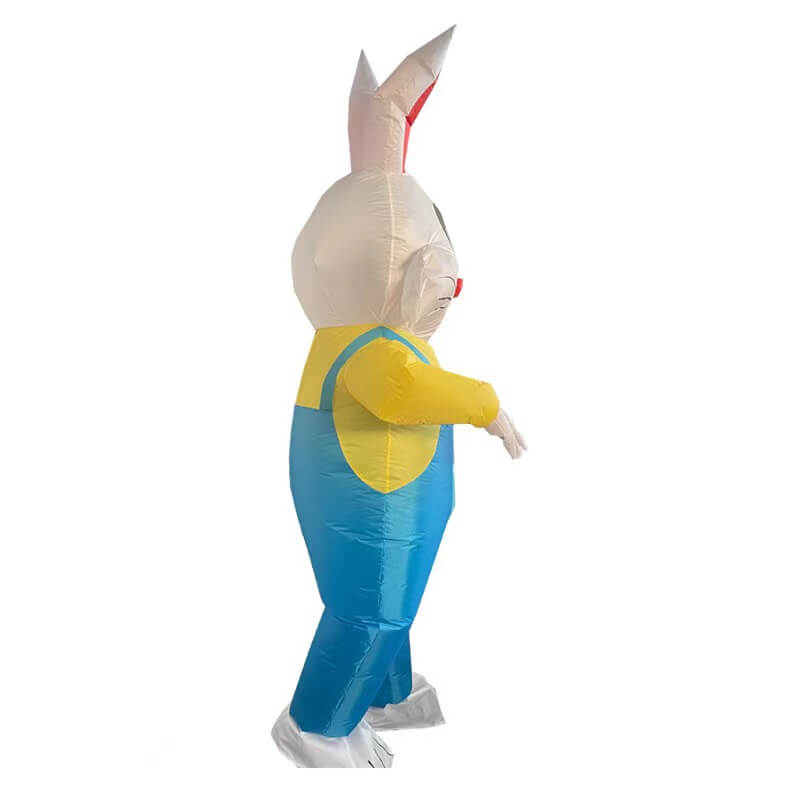 Inflatable Bunny Costume Adult Easter Rabbit Costume Unisex Air Blow-up Fancy Easter Cosplay Costume