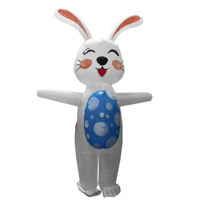 Inflatable Bunny Costume Adult Easter Rabbit Costume Unisex Air Blow-up Fancy Easter Cosplay Costume