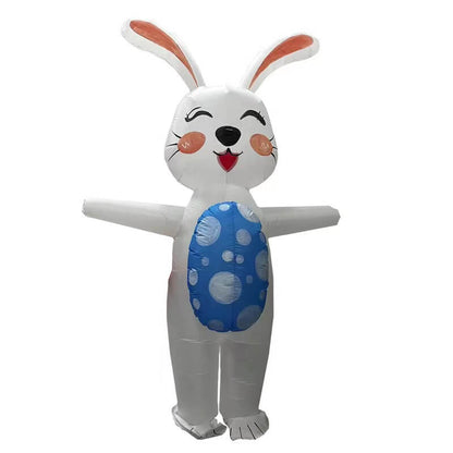 Inflatable Bunny Costume Adult Easter Rabbit Costume Unisex Air Blow-up Fancy Easter Cosplay Costume