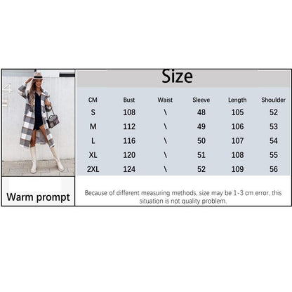 Grey & Black Buffalo Plaid Flap Detail Coat Lapel Neck Plaid Double Breasted Overcoat