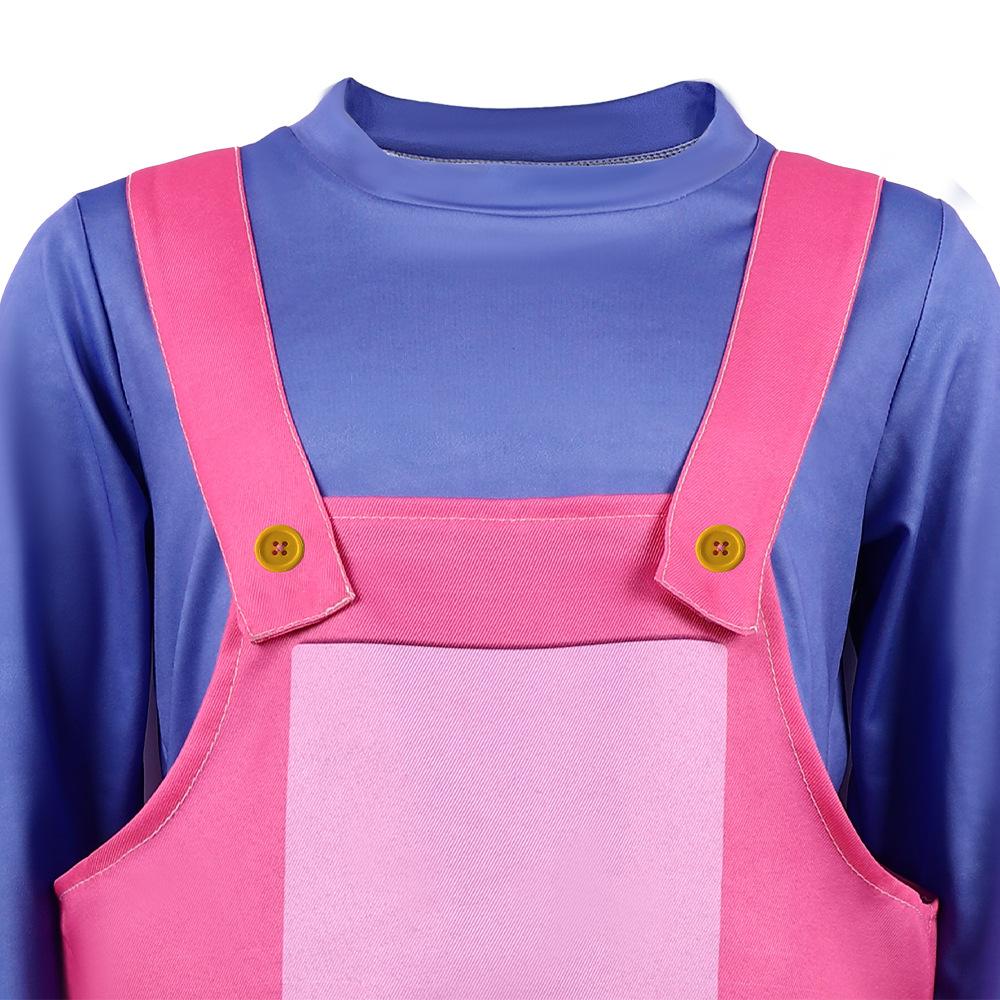 Digital Circus Jax Costume Amazing Jax Cosplay Shirt and Overalls Set Birthday Dress Up Halloween Costume