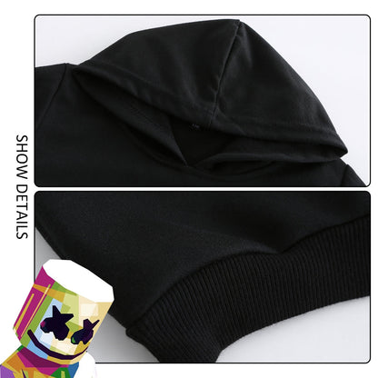 Kids DJ Marshmallow Hoodie Pants Light Up Helmet Multi-color Marsh-Mello Cosplay Outfits