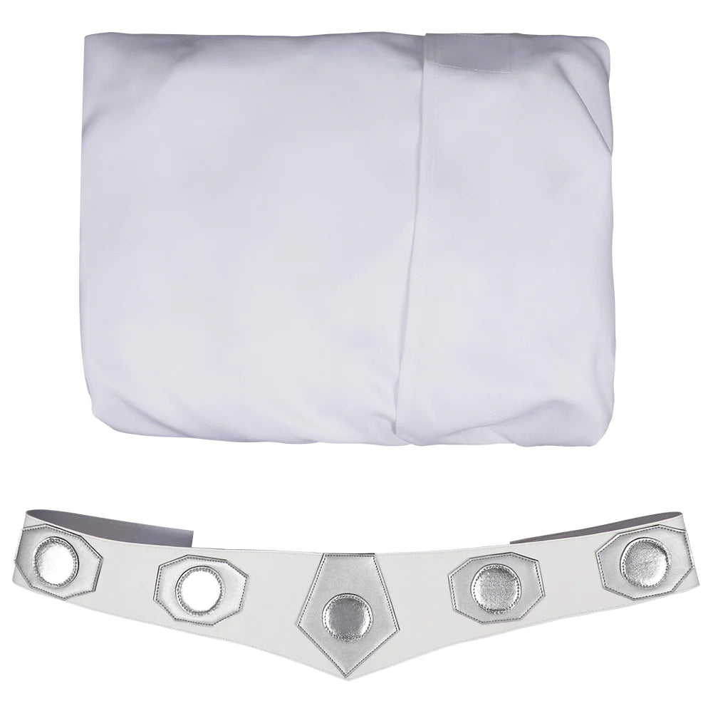 Princess Leia Costume Woman White Hooded Long Dress Movie Leia Organa Cosplay Outfit Set