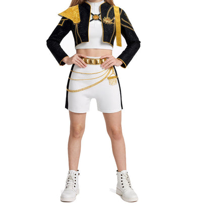 Black Kpop Rumi Costumes for Halloween Party Dress Up