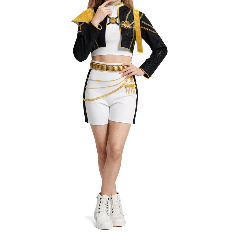 Black Kpop Rumi Costumes for Halloween Party Dress Up