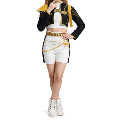 Black Kpop Rumi Costumes for Halloween Party Dress Up