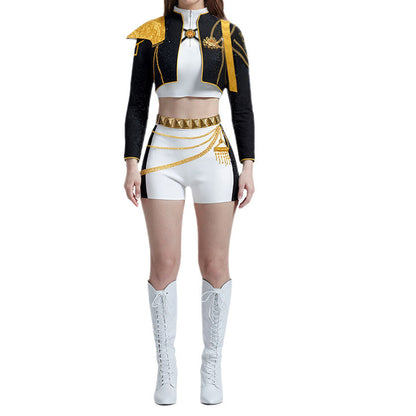 Black Kpop Rumi Costumes for Halloween Party Dress Up