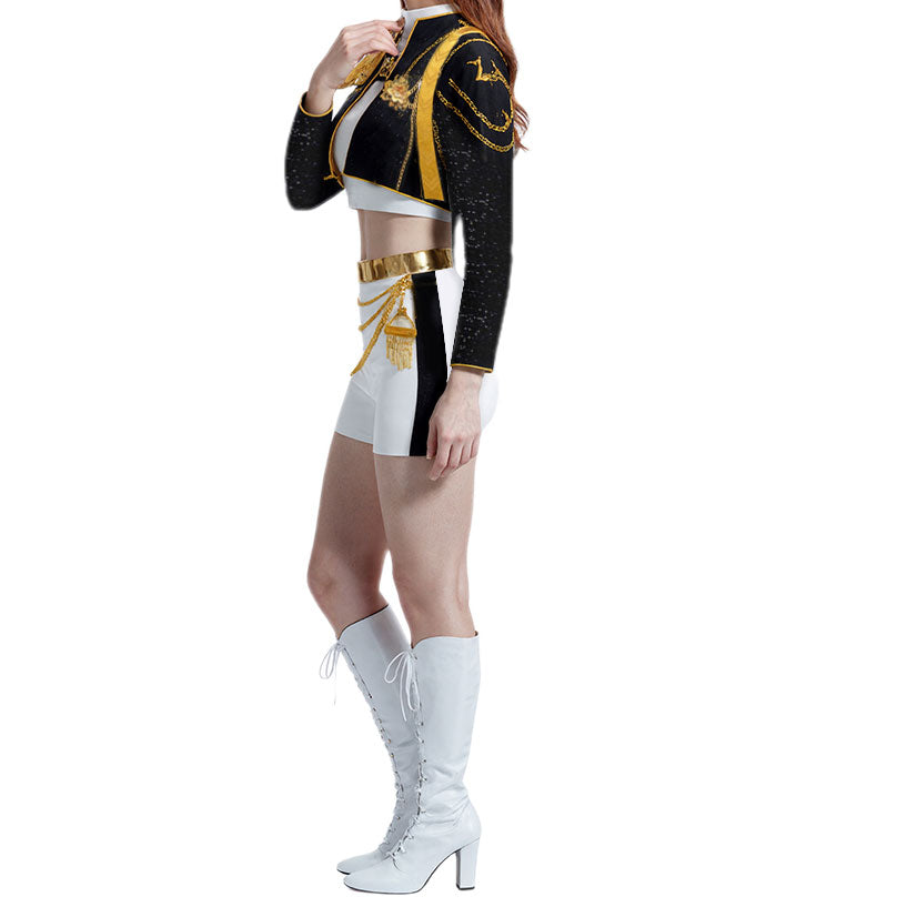 Black Kpop Rumi Costumes for Halloween Party Dress Up