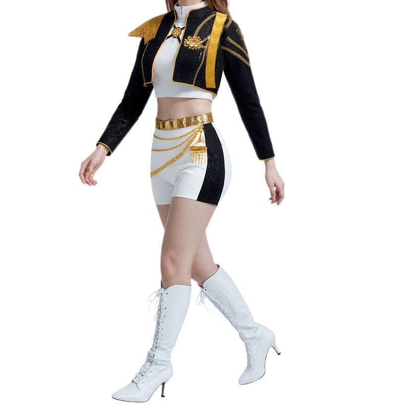 Black Kpop Rumi Costumes for Halloween Party Dress Up