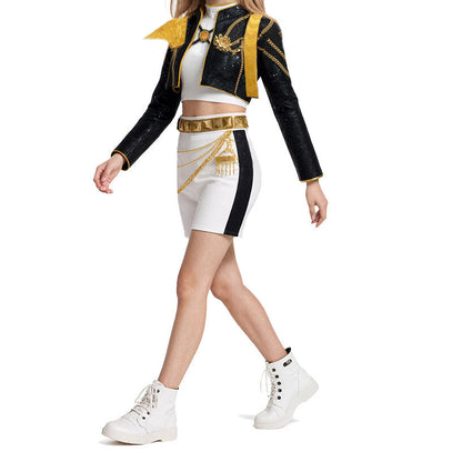 Black Kpop Rumi Costumes for Halloween Party Dress Up