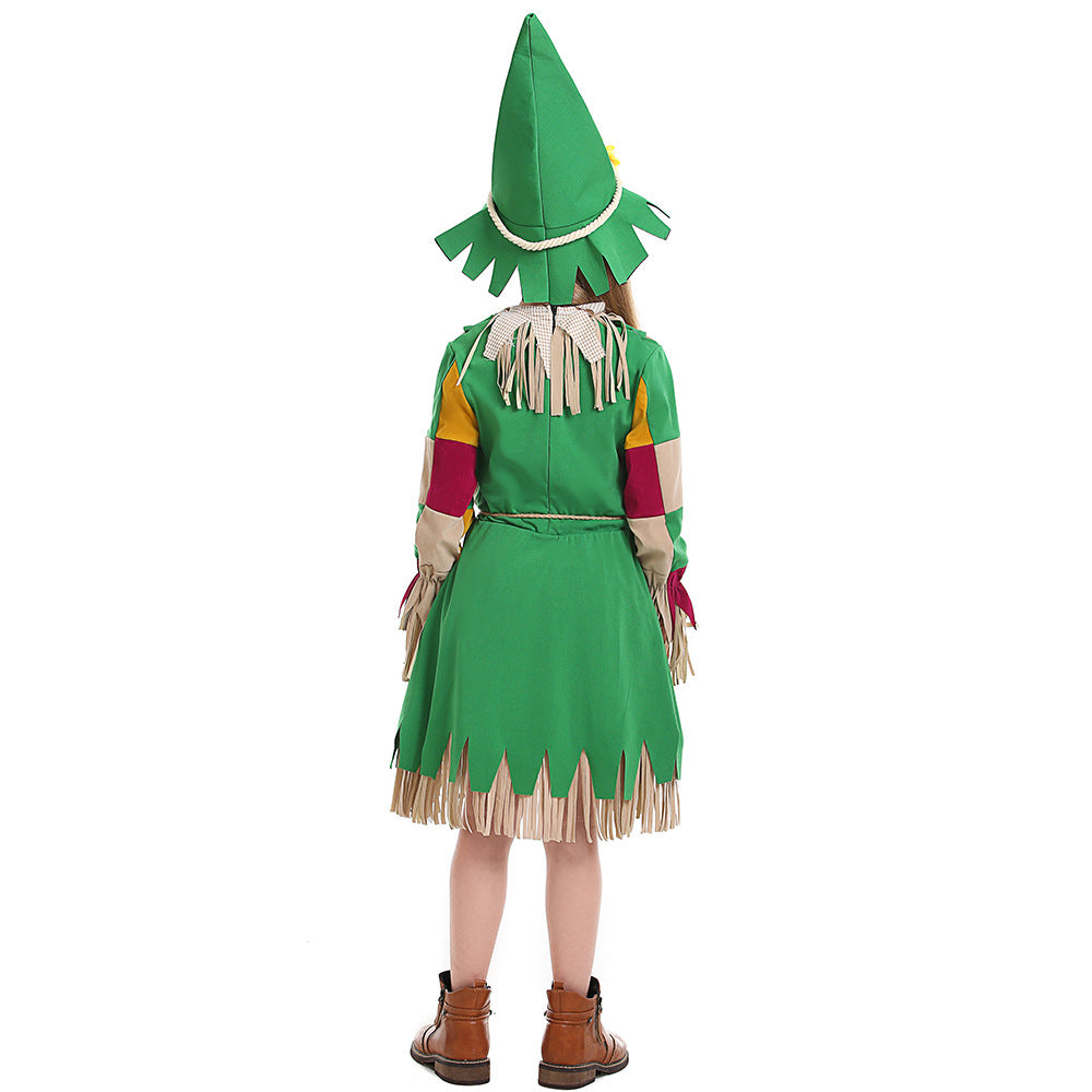 Scarecrow Costume For Girls Party Scarecrow Cosplay Dress Up Outfit