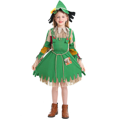 Scarecrow Costume For Girls Party Scarecrow Cosplay Dress Up Outfit