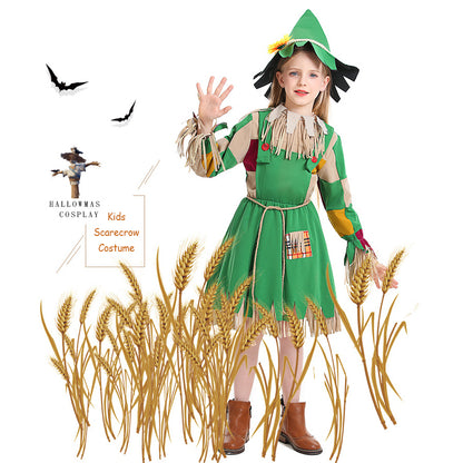 Scarecrow Costume For Girls Party Scarecrow Cosplay Dress Up Outfit