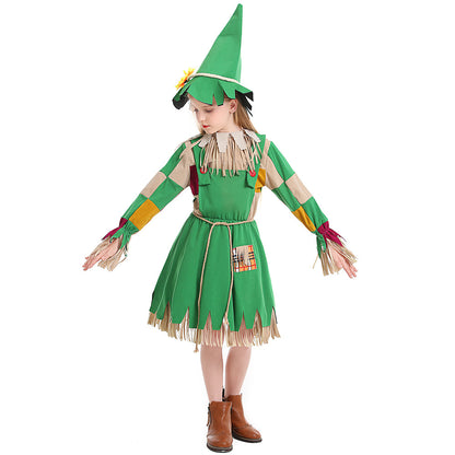 Scarecrow Costume For Girls Party Scarecrow Cosplay Dress Up Outfit