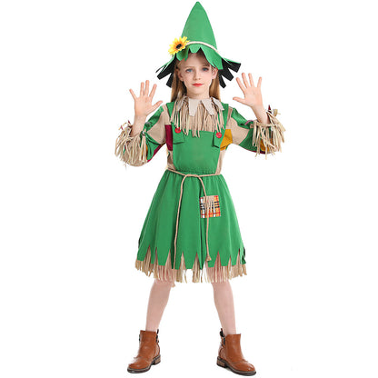 Scarecrow Costume For Girls Party Scarecrow Cosplay Dress Up Outfit