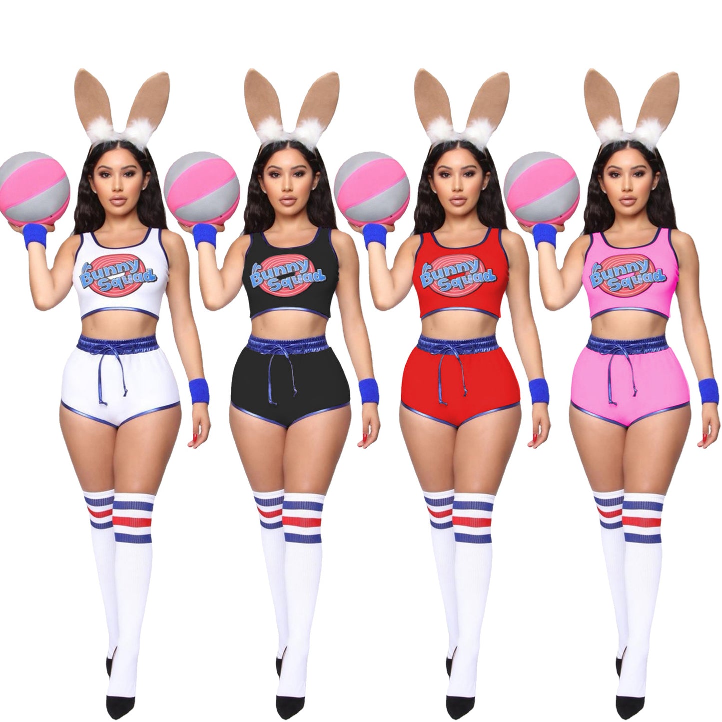 Sexy lady Bunny Costume Lola #10 Cosplay Basketball Jersey [4 Color Options]