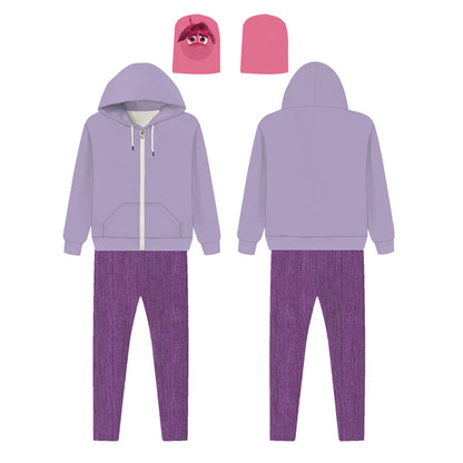Inside Out 2 Embarrassment Costume New Emotion Embarrassment Hoodie Pants and Helmet for Halloween Cosplay