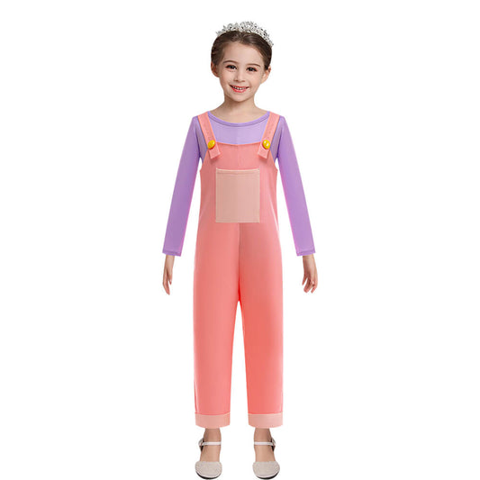 Kids Jax Costume Purple Rabbit Jax Sweatshirt Suspender Pants Overalls Cosplay Outfit