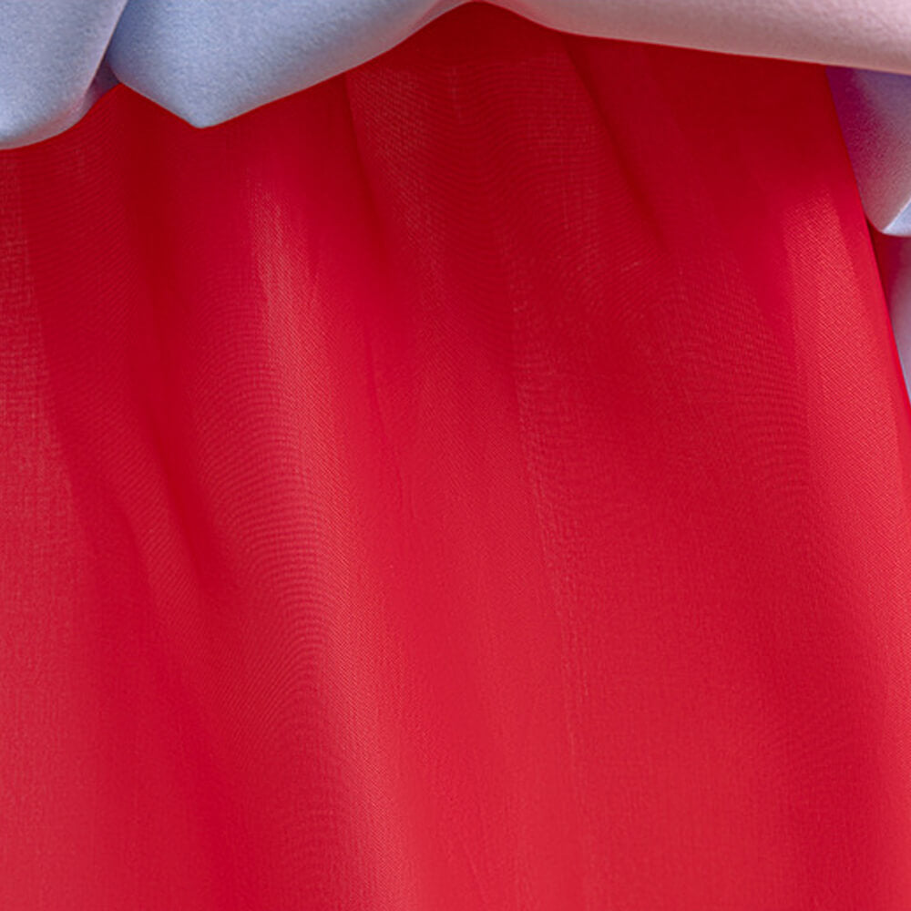 Girls Pomni Dress Daily Cosplay Costume Pomni Casual Dress with Gloves Halloween Party Outfit