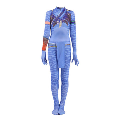 Neytiri/Jake Sully Blue Costume Halloween Cosplay Jumpsuit and Accessory for Role Play
