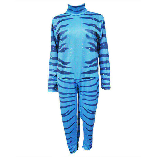 Neytiri and Jake Sully Plus Size Costume Halloween Cosplay Onesie with Cotton Filled Tail