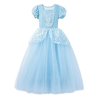 Kids Cinderella Dress Party Birthday Dress Up Princess Dress Halloween Costumes