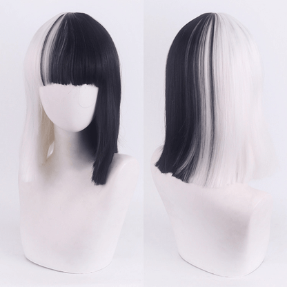 Black and White Wig for Halloween Cosplay