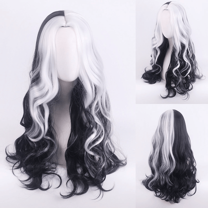 Black and White Wig for Halloween Cosplay
